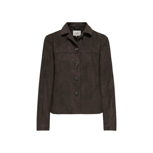 Veste blazer en daim marron pour femme Jacqueline de Yong, avec col classique et cinq boutons assortis