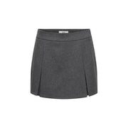Jupe mini plissée grise à tailleur pour femme Jacqueline de yong, en polyester et élasthanne, avec un tissage texturé subtil.