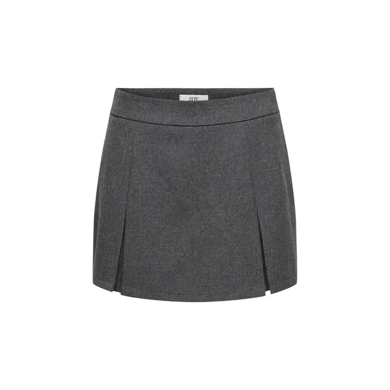 Jupe mini plissée grise à tailleur pour femme Jacqueline de yong, en polyester et élasthanne, avec un tissage texturé subtil.