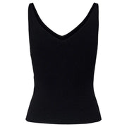 Débardeur femme Jacqueline de Yong top Débardeur en maille côtelée noire à col en V profond, en viscose