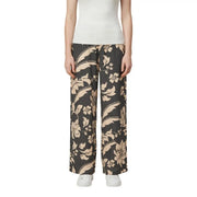 jambes larges gris foncé Jacqueline De Yong Pantalon pour femme en viscose à pois délicats et à motif floral beige