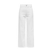 Pantalon blanc en coton pour femme, taille 30, coupe large et taille haute, design minimaliste, de la marque Jacqueline de Yong.