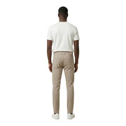 Pantalon chino beige slim fit par jeckerson en piqué de coton mélangé avec des détails de couture subtils