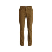 Jeckerson Pantalon homme en denim beige slim, coupe classique cinq poches et finitions dorées.