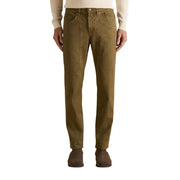 Jeckerson Pantalon de travail pour homme, vert olive, en coton résistant.