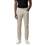 Jean beige slim en denim avec cinq poches et fermeture à boutons de jeckerson collection de pantalons pour hommes