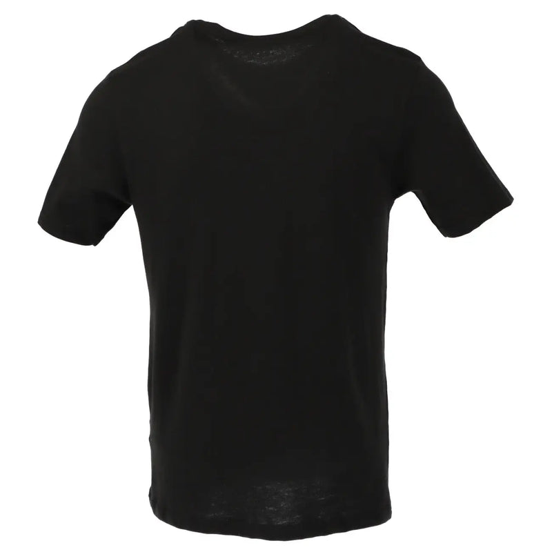 Jeckerson men’s black slim fit t-shirt with crew neck short sleeves and subtle texture in soft fabric