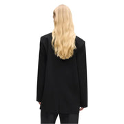 Karl Lagerfeld Blazer noir oversize pour femme, style jeans, avec col à revers