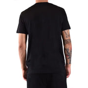 T-shirt noir à manches courtes et col rond t-shirt par Karl Lagerfeld vêtements décontractés pour hommes en coton