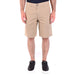 Khaki men’s cargo shorts displayed on a retail website for casual men’s apparel