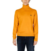 Yellow turtleneck sweater with u.s.