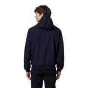 Blazer d'hiver à capuche bleu marine pour homme Kway, en polyamide, avec un tissu à la texture lisse et des poignets et un ourlet côtelés.