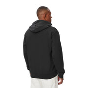 Sweat à capuche Lacoste pour homme en coton noir, avec un tissu texturé doux et des poignets côtelés pour un confort décontracté.