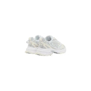 Baskets Lacoste pour homme, en maille polyester blanche, semelle épaisse à plusieurs couches et détails beiges discrets e03286