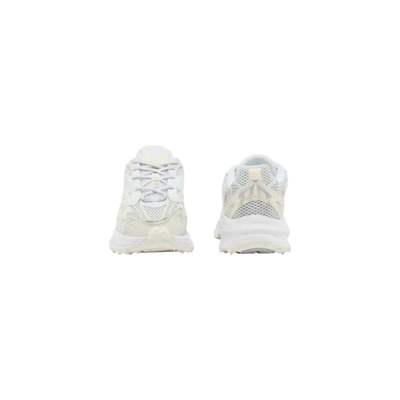 Baskets Lacoste pour homme, blanches, en mesh et cuir synthétique, avec semelle épaisse en polyester et polyuréthane e03286