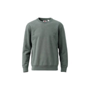 Sweat-shirt Levi's pour homme, en coton vert olive clair, col rond, avec logo brodé discret sur la poitrine.
