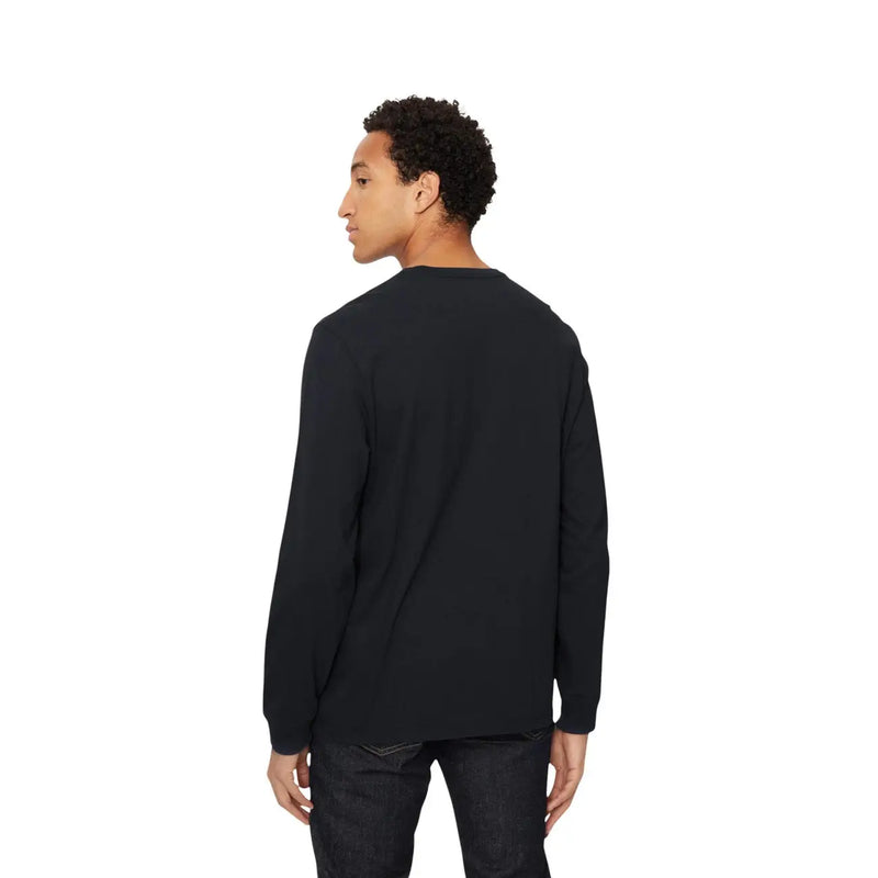 T-shirt Levi's noir en coton pour homme, manches longues, col rond, idéal pour une tenue décontractée