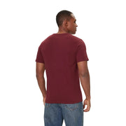 T-shirt Levi's pour homme, bordeaux, en coton, coupe classique, manches courtes, col rond, vue de face