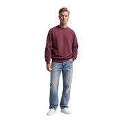 Sweat-shirt Levi's pour homme, en coton bordeaux, manches longues et col rond décontracté.