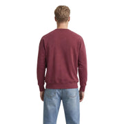 Sweat-shirt Levi's pour homme, en coton bordeaux, col rond, poignets et ourlet côtelés.