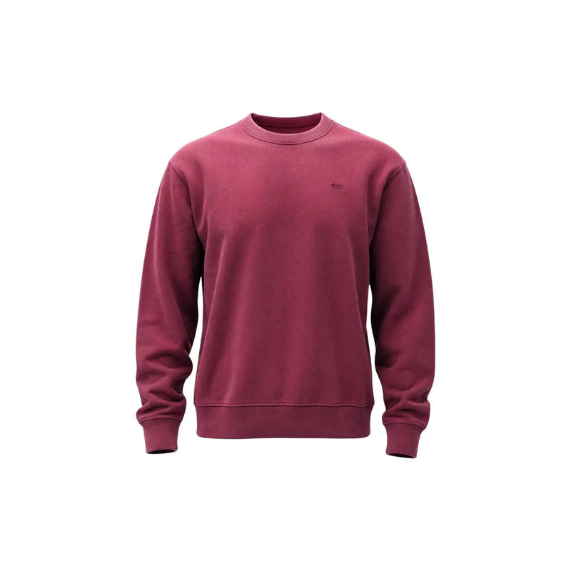 Un sweat-shirt Levi's bordeaux en coton à col rond pour homme, avec un logo discret sur la poitrine gauche, idéal pour un style décontracté.