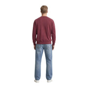 Sweat-shirt Levi's pour homme, en coton bordeaux, manches longues et ourlet côtelé, vu de dos.