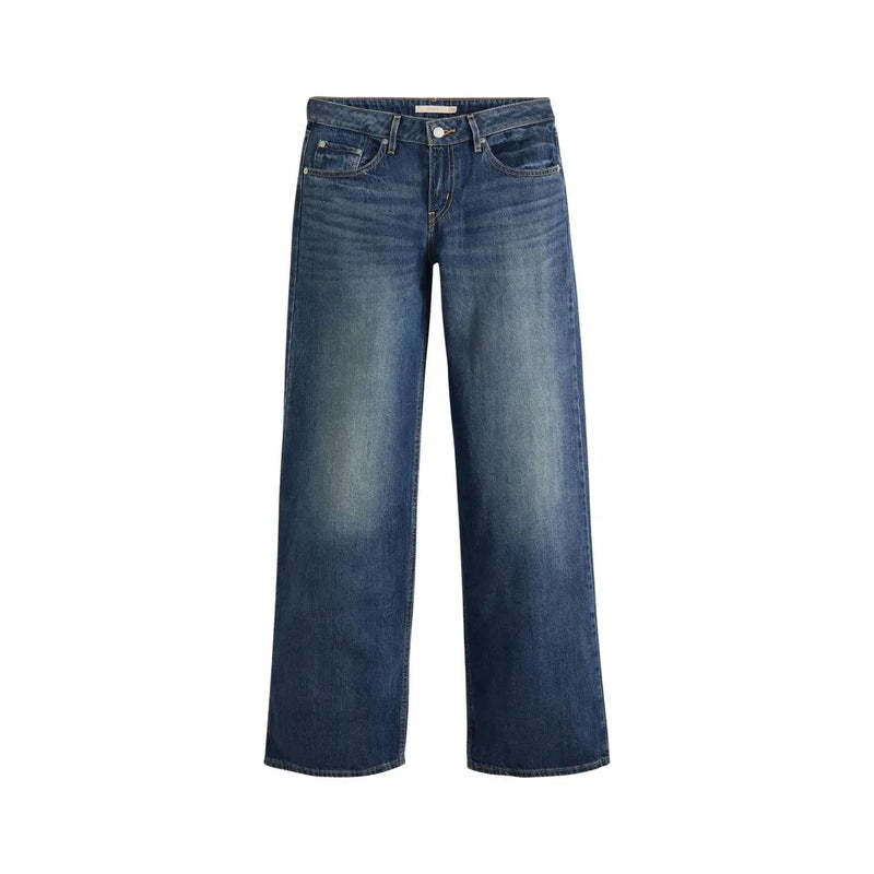 Jean Levi's pour femme en denim bleu foncé de coton lyocell, coupe droite et design classique à cinq poches