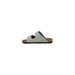 Light blue Birkenstock sandal displayed in the Gray Double Buckle Sandal product image