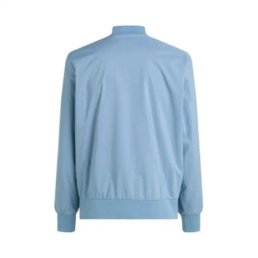 Light Blue Zip Up Bomber Jacket displayed in a stylish light blue hue