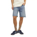 Light blue denim jean shorts by Jack & Jones featuring classic five-pocket design
