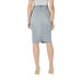 Light blue denim pencil skirt displayed as part of the Light Blue Denim Pencil Skirt product