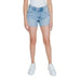 Light blue denim shorts with frayed hem - Vero Moda Women Short