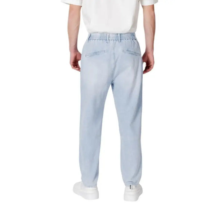 Light blue drawstring pants from Gianni Lupo Men Jeans for Spring Summer collection