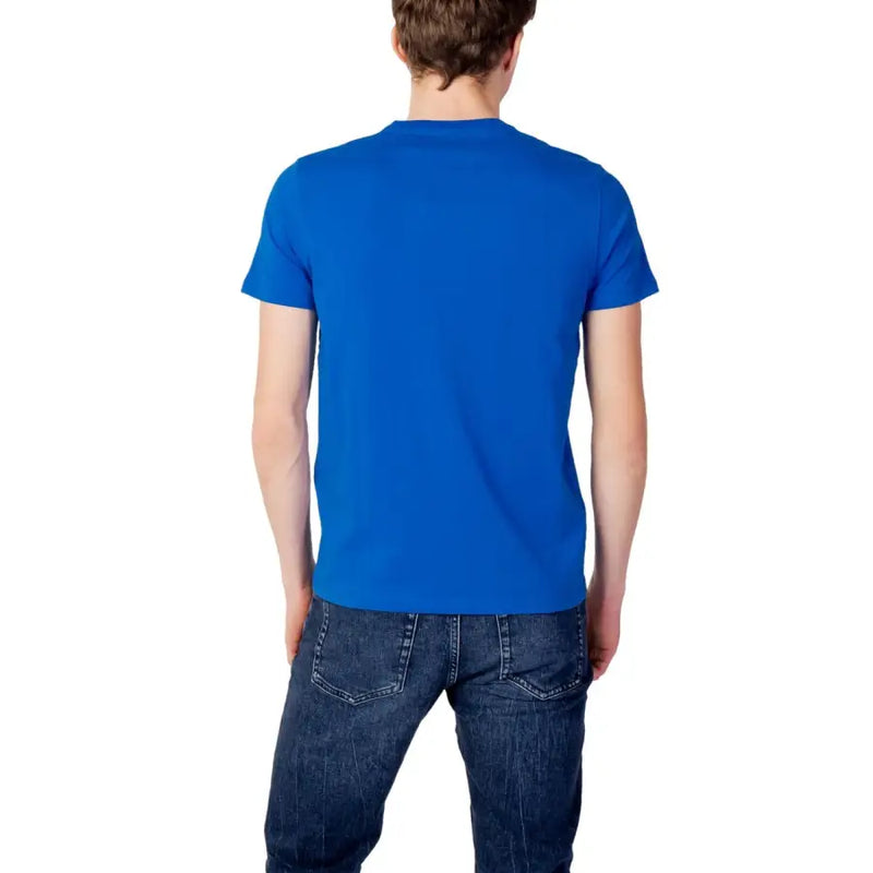 Bright blue short-sleeved crew neck t-shirt made of soft cotton for casual wear from US Polo Assn