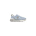 Light blue and silver sneaker displayed in the Light Blue and Silver Sneaker product image