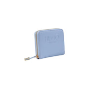 Light blue zippered wallet from Liu Jo showcasing stylish design and compact size