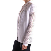 Light gray blazer with mesh sleeves from Light Gray and White Blazers and Blouse collection