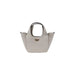 Light gray Guess textured handbag displayed in the Guess Textured Handbag in Beige and Light Gray product image