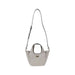 Light gray textured shoulder bag from Guess showcased in the product listing
