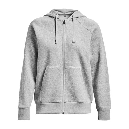 Sweat-shirt à capuche zippé gris clair avec poches avant par Under Armour pour les femmes