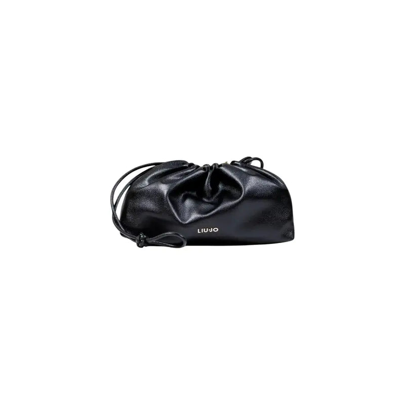 Black drawstring pouch bag from Liu Jo Black Lace Handbag for women Fall Winter collection