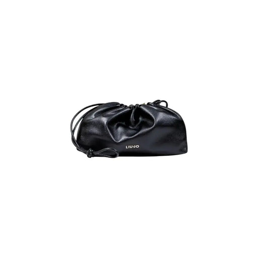 Black drawstring pouch bag from Liu Jo Black Lace Handbag for women Fall Winter collection