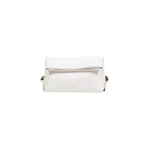 Pochette en cuir blanc avec finitions dorées, Liu Jo sac à main