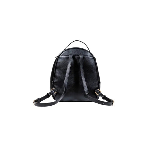Black leather backpack with adjustable straps from Liu Jo featuring zip and pocket details