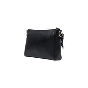 Liu Jo black leather crossbody bag with textured surface gold-tone hardware and zippered pockets for organization