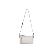 Liu Jo Sac bandoulière noir zippé en cuir blanc cassé avec bandoulière noire et finitions dorées