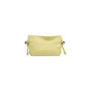 A sleek pale green leather Liu Jo crossbody bag with gold hardware tassels and an inside pocket