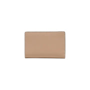 Beige Liu Jo leather button wallet with neat stitching and multiple pockets