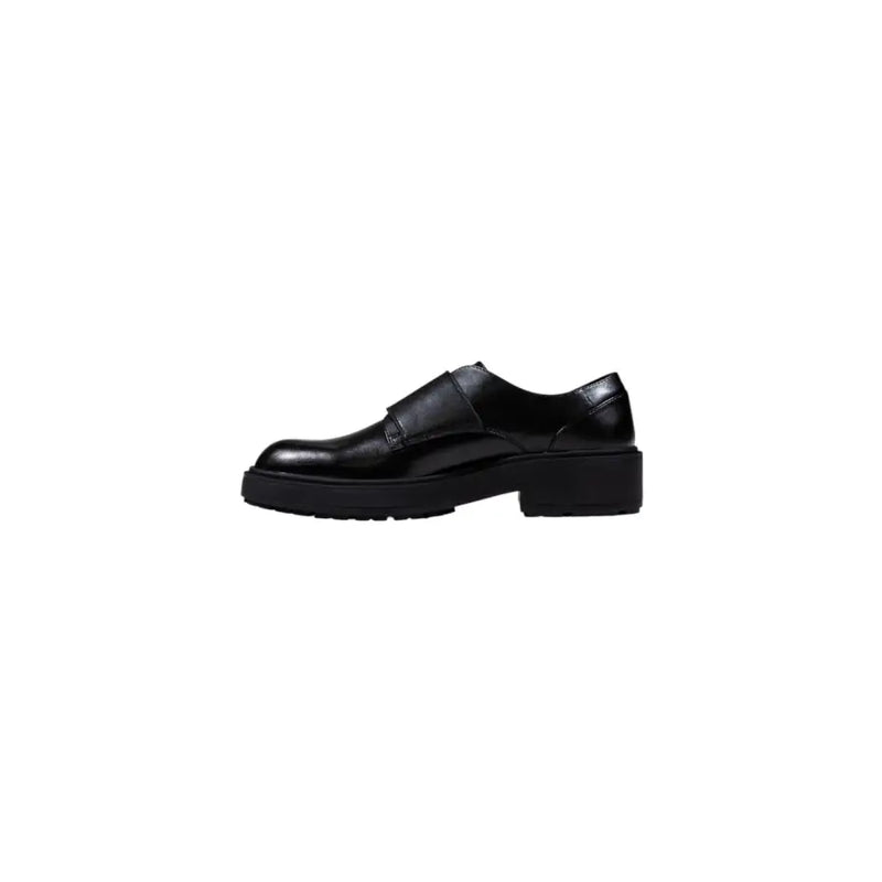 Liu Jo black patent faux leather monk strap shoe with chunky rubber sole