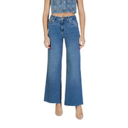 Liu Jo Jean bleu en coton et élasthanne pour femme, taille haute et jambes larges